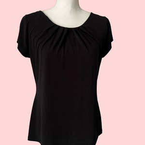 Worthington Elegant Black Women's Top Size PL 95% Polyester 5% Spandex